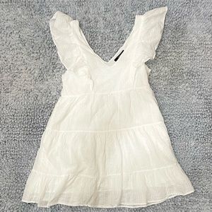 White flowy dress